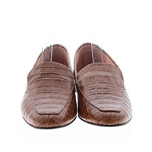 J. Crew Women's Brown Croc-Embossed Leather Loafers